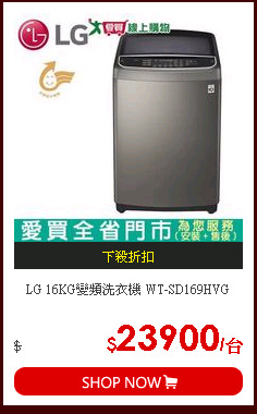 LG 16KG變頻洗衣機 WT-SD169HVG
