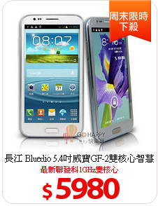 長江 Bluedio 5.4吋威寶GF-2雙核心智慧型手機(公司貨)